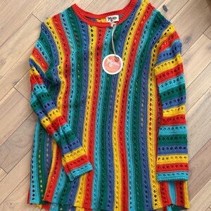 Show Me Your MuMu Multicolor Knit Swim Coverup